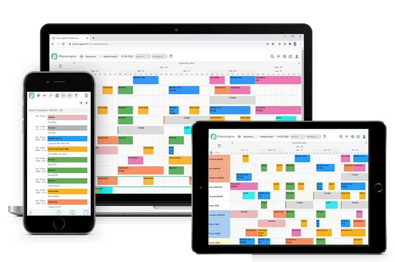 PlanningPME Web Accessでオンライン・スケジュールを作成する