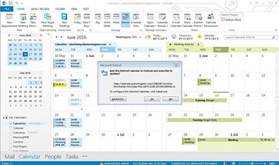 Outlookにカレンダーをシェアする