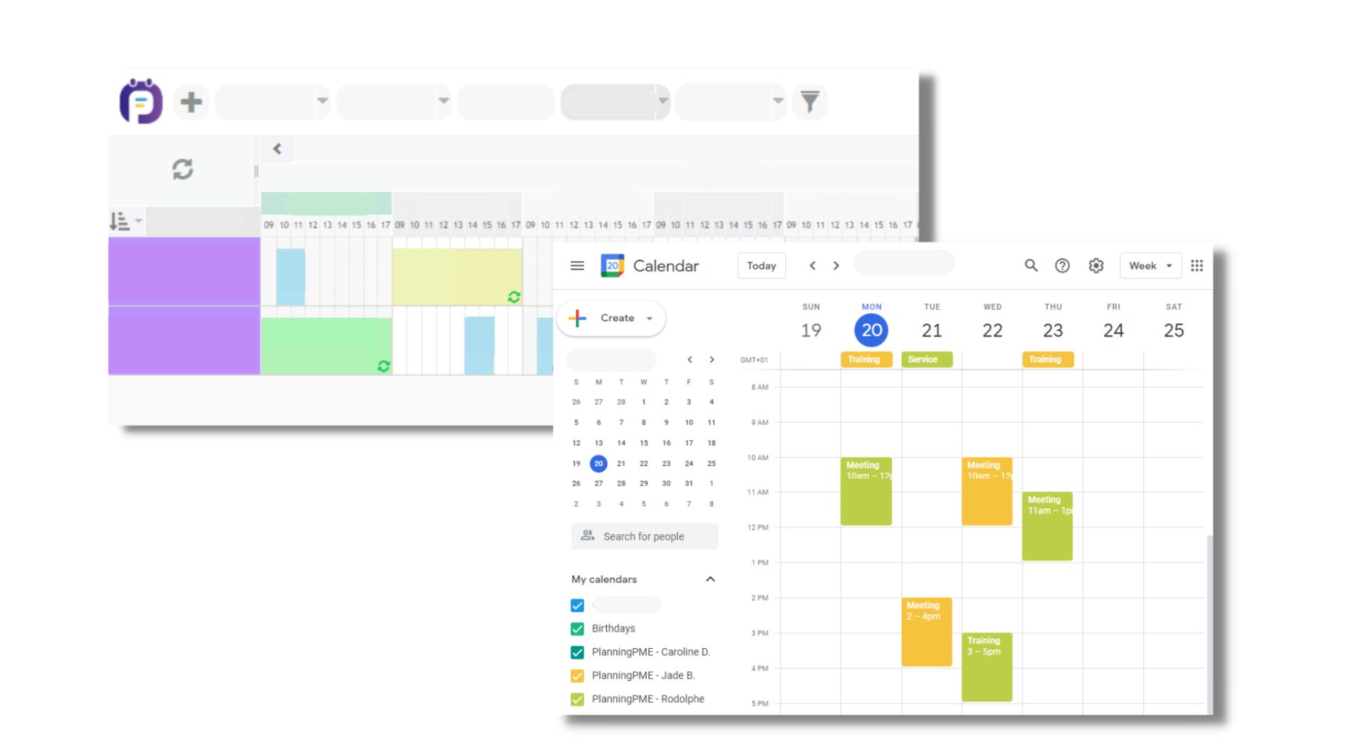スケジュール管理ソフトPlanningPMEとGoogleカレンダーの同期