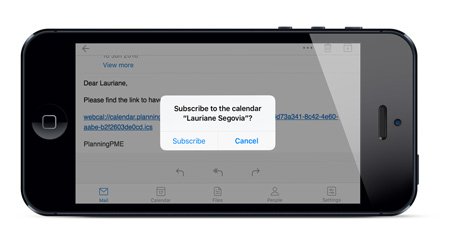 iPhoneへのカレンダー登録 iPhoneへのカレンダー登録
